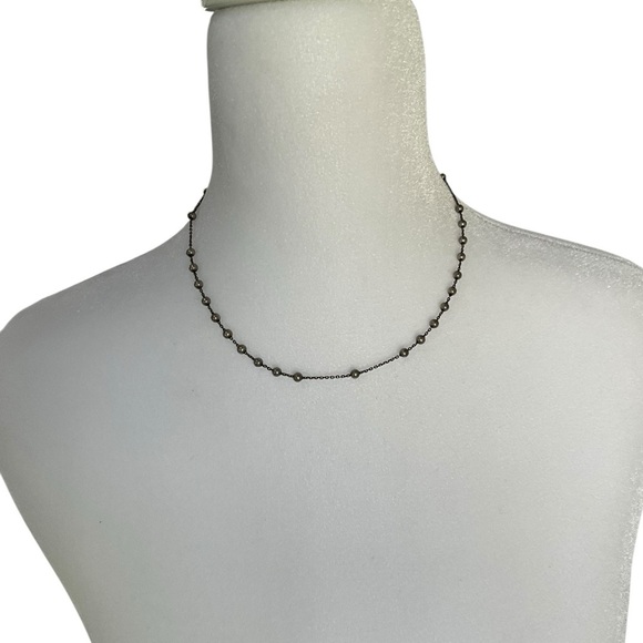 Silpada RETIRED Sterling Silver small satin beads Rosary Chain Necklace 17” long - Picture 2 of 12